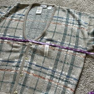 Cardigan button Vneck long sleeve Giorgio Di Firenze made in Italy sz XXL